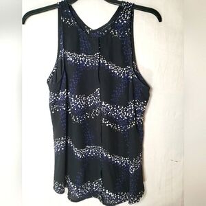 Sanctuary Black Button Up Sleeveless Lightweight Shirt Sz M